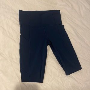 Navy blue spandex